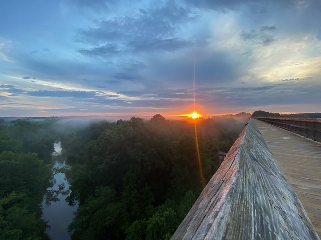 High Bridge Trail at sunset