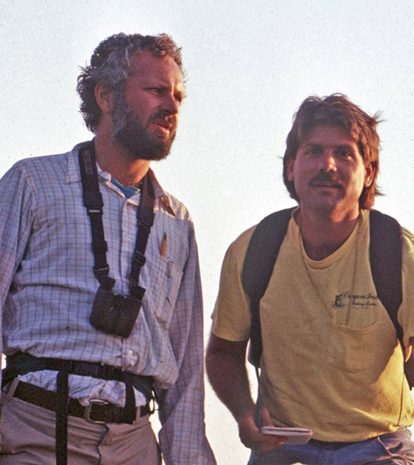 Michael Lipford is on the right and zoologist Christ Pague is on the left