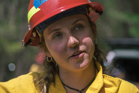 Intern with the fire crew
