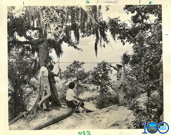 vintage photo of a park