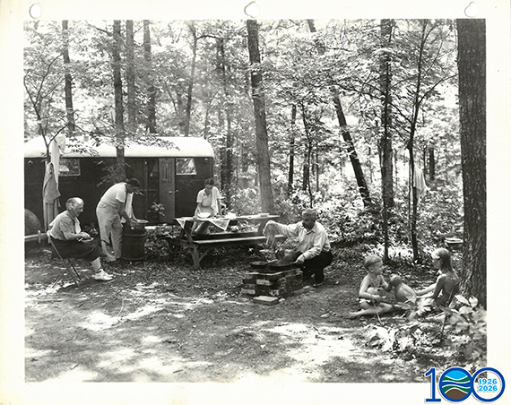 vintage photo of a park