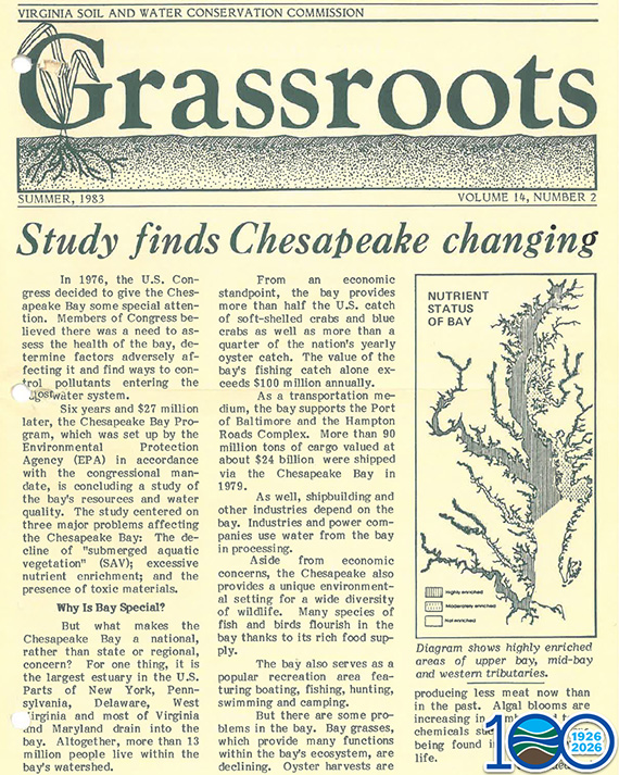 Grassroots article about the Chesapeake Bay