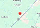 Google map thumbnail showing Culpeper Battlefields State Park's location Google map thumbnail showing Culpeper Battlefields State Park's location