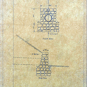 Typical culvert headwall blueprint