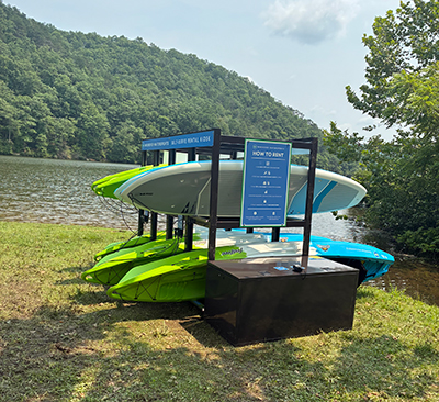 kiosk watercraft rental