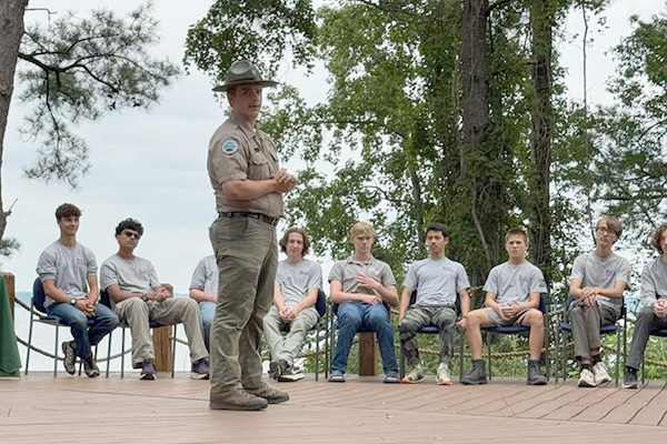 Ranger talking with YCC crew