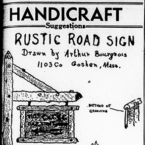 rustic road sign