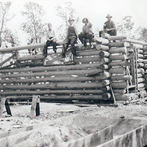 Cabin construction at Westmoreland
